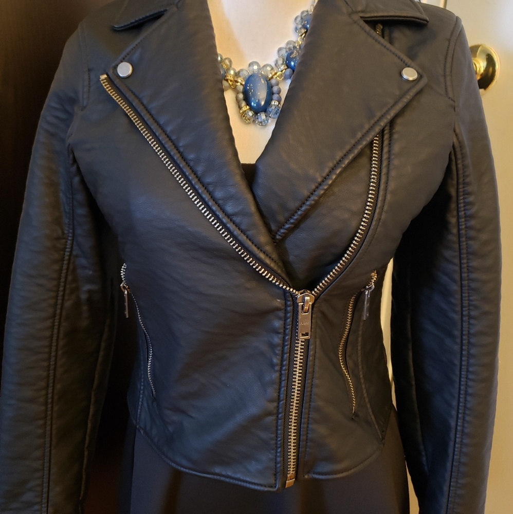 Abercrombie & Fitch leather Moto jacket